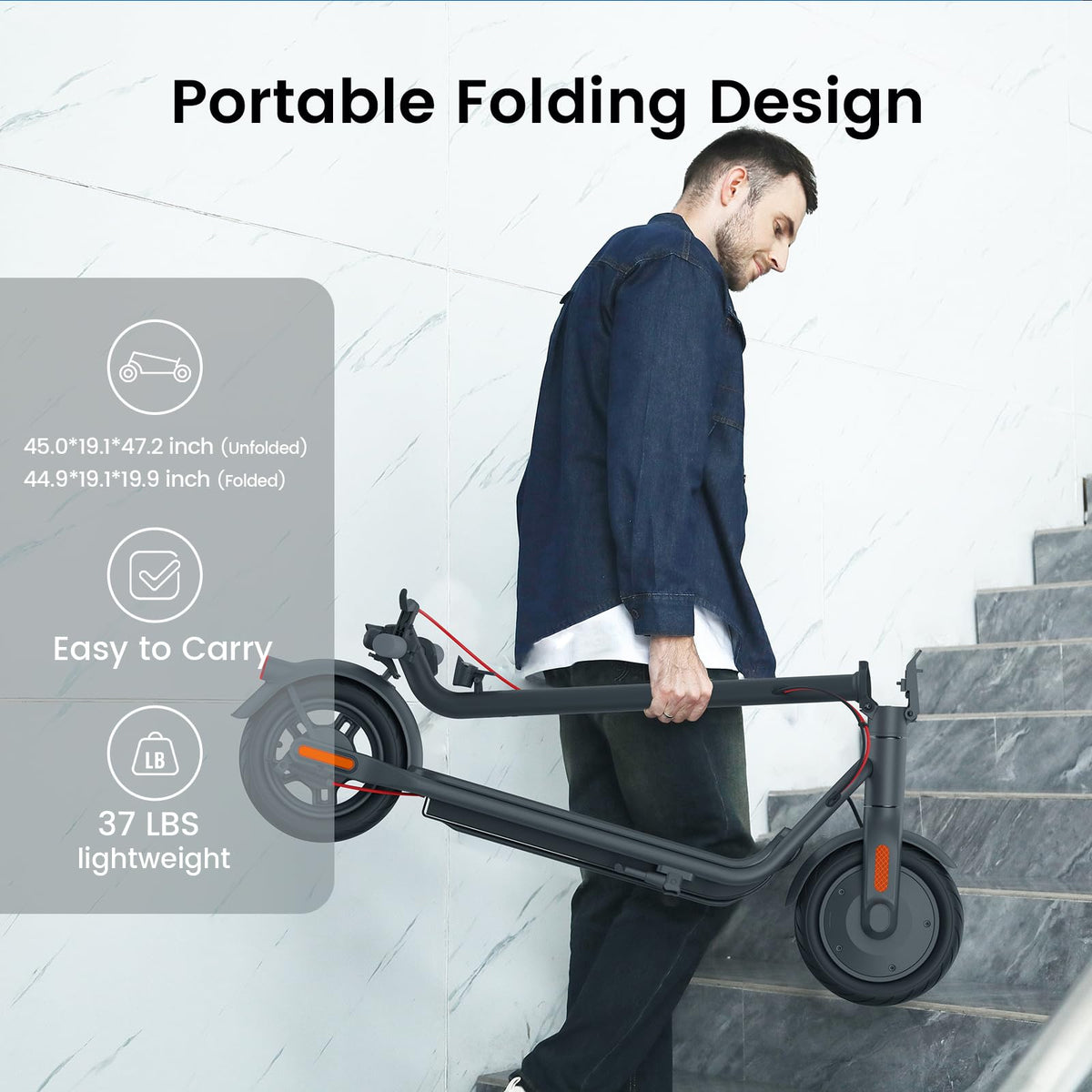 Kickstand extended beneath the NAVEE V25 deck