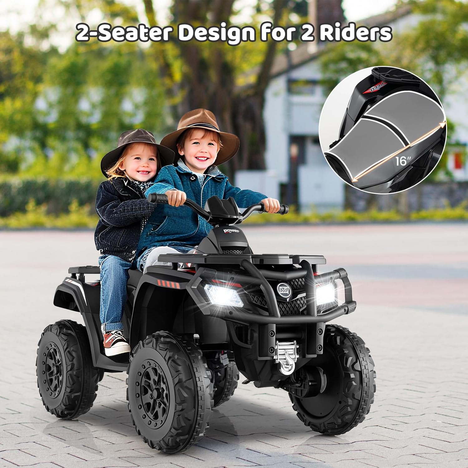 OLAKIDS ATV side-rear angle