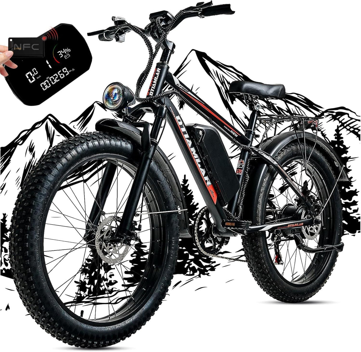Otiamlar 26-inch fat tire electric bike Canada main view