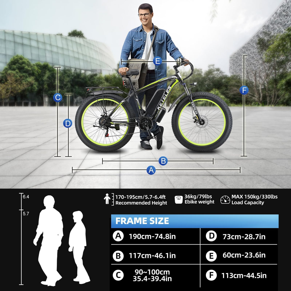 QIKAITU K800 1000W electric bike Canada seat view