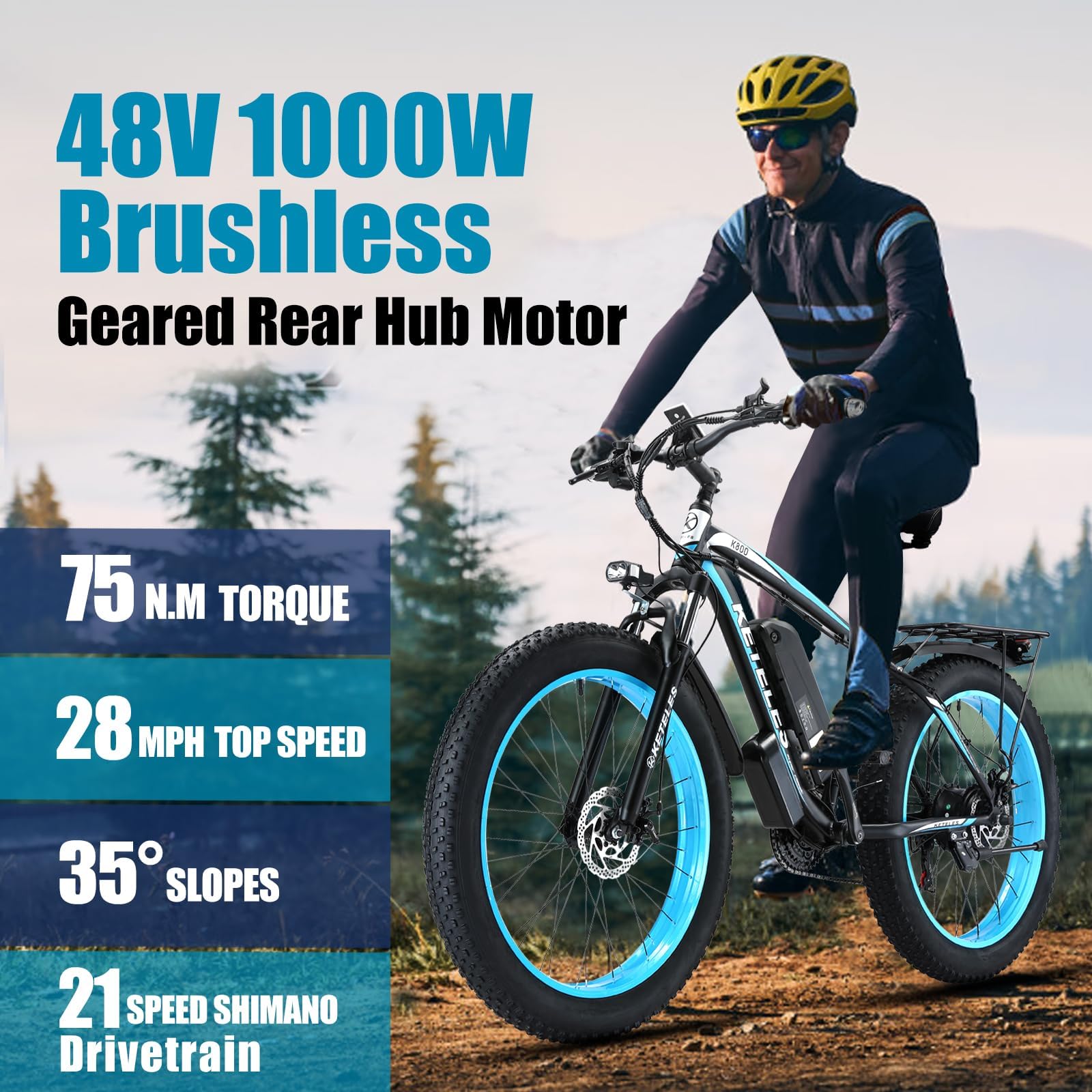 QIKAITU K800 1000W electric bike Canada main view