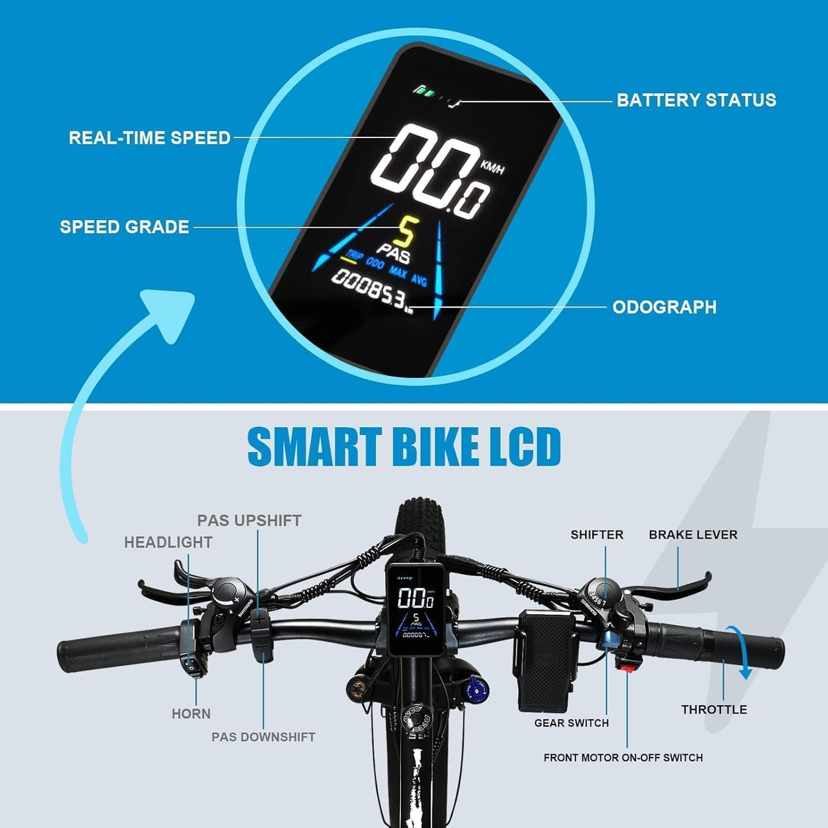 QIKAITU MQ3000 electric bike Canada mid angle