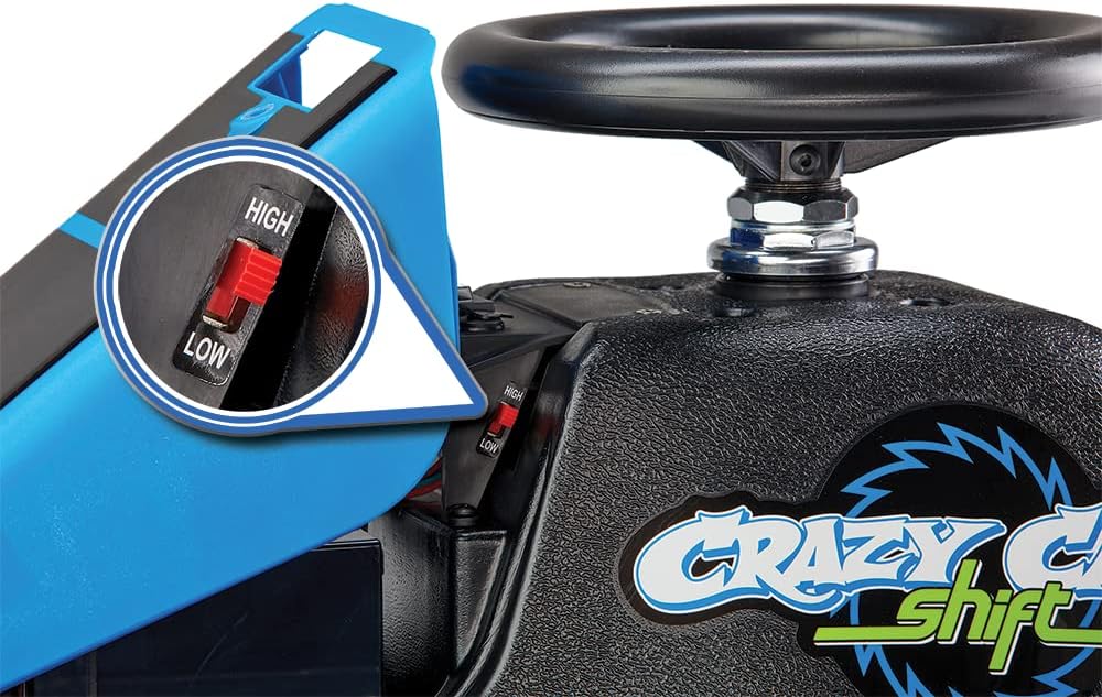Razor Crazy Cart Shift 12V electric drift kart high and low speed switch detail