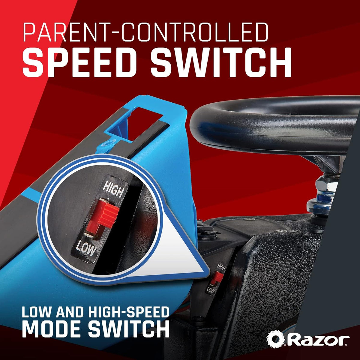 Razor Crazy Cart Shift electric drift go-kart additional angle view