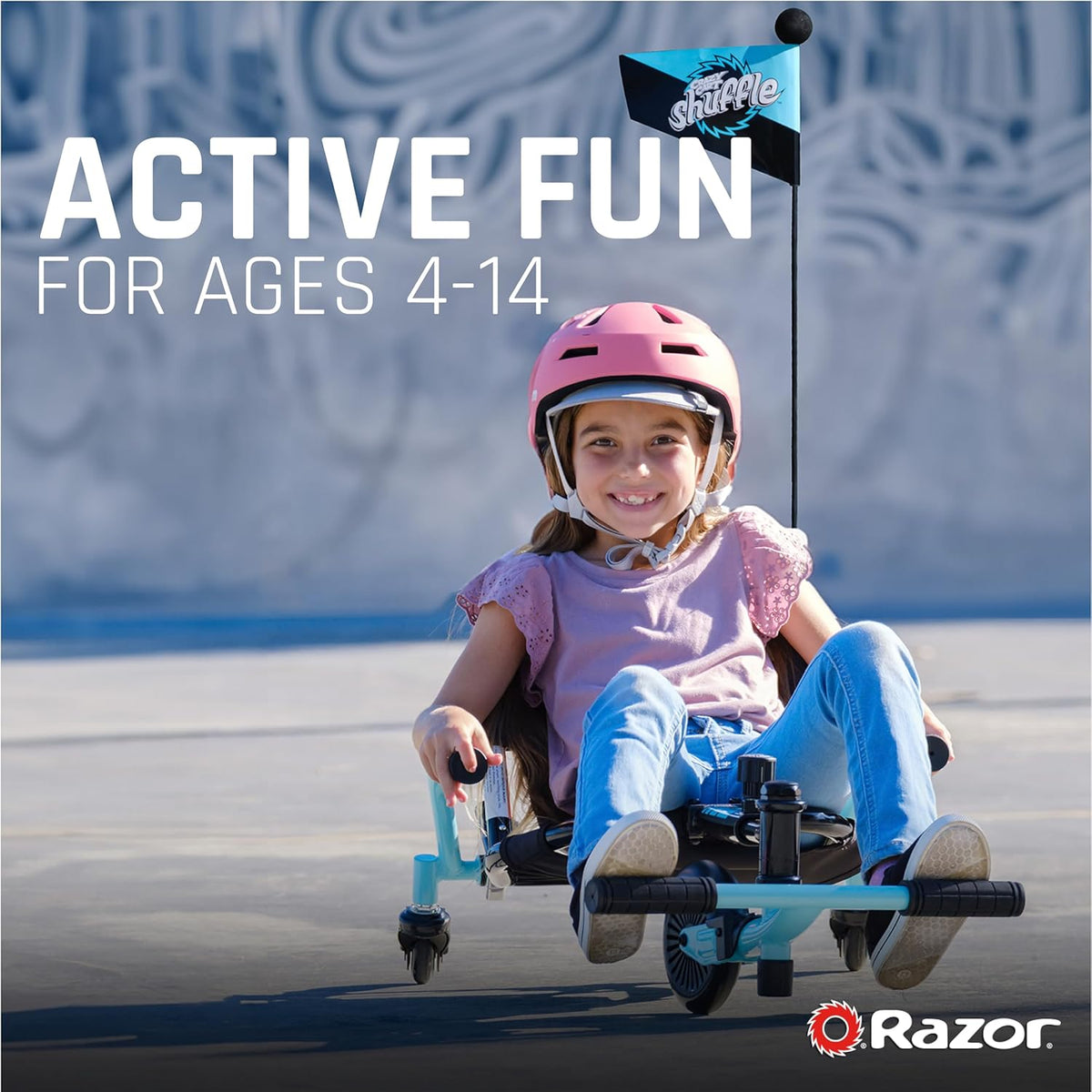 Razor Crazy Cart Shuffle wheel detail