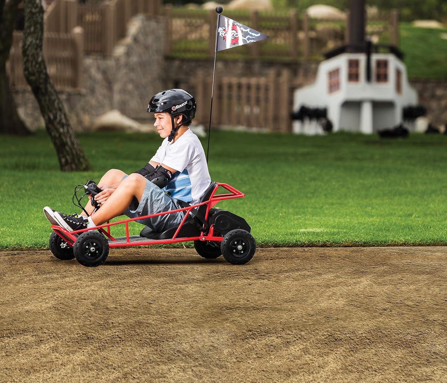 Razor Dune Buggy 24V electric off-road buggy riding action photo