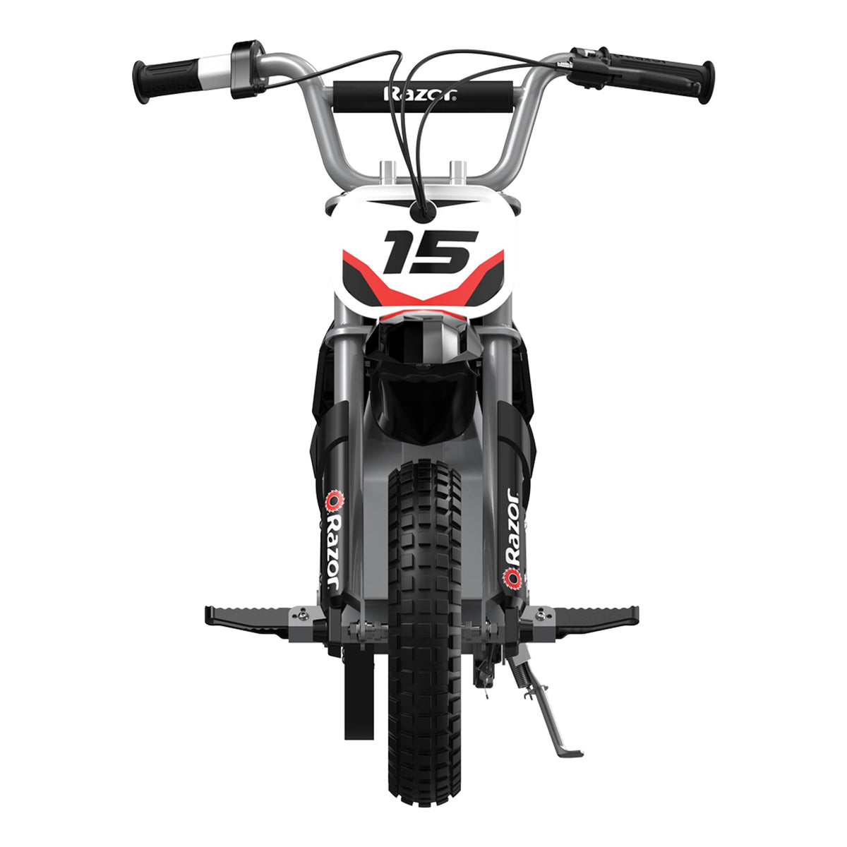 Razor MX350 handlebar and throttle view