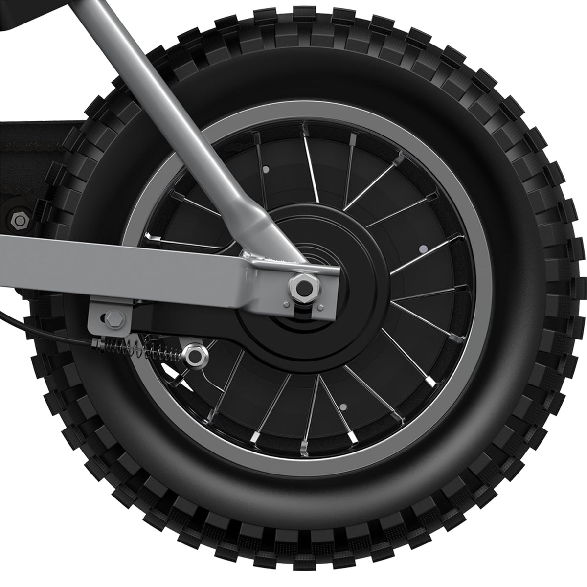 Razor MX350 rider angle from the side