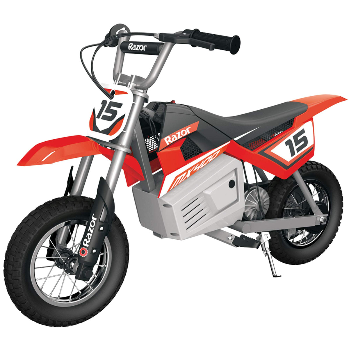 Razor MX350 side profile on trail