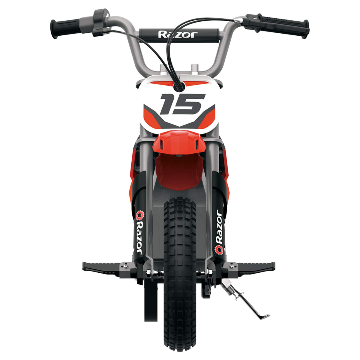 Razor MX350 trail-side action shot