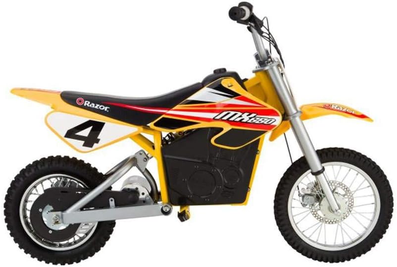 Razor MX650 Dirt Rocket electric motocross bike profile view