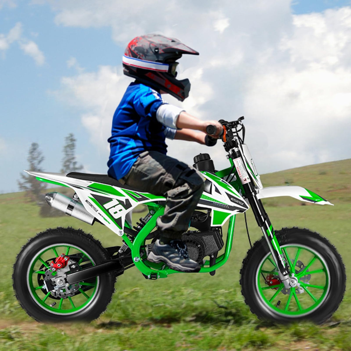 Reukmuuc kids dirt bike cockpit detail