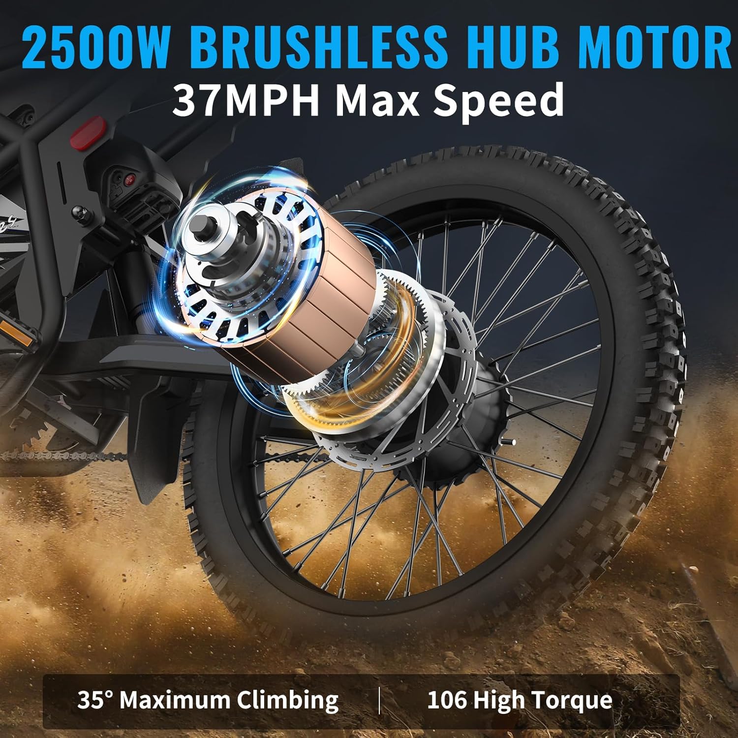 GT73 dual battery packs — two separate packs double the range so riders cover more trail before needing a charge