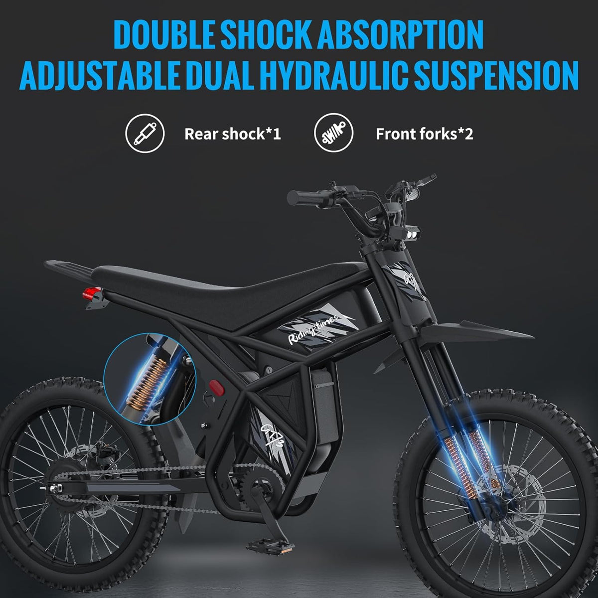 GT73 throttle grip — twist-throttle delivers instant power from a standstill for trail starts