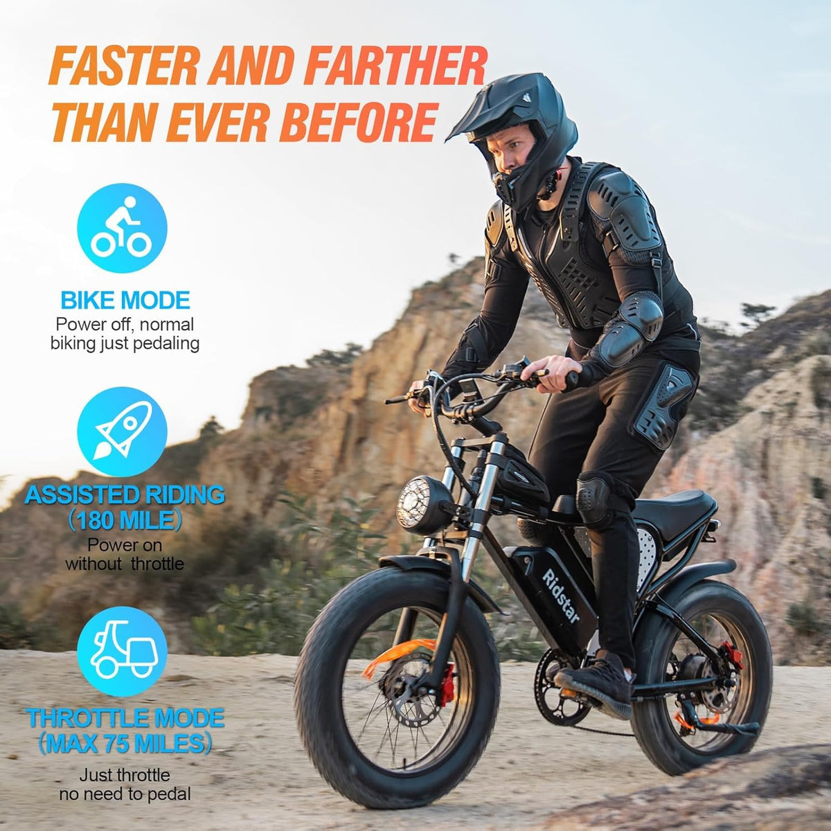 Ridstar Q20 fat tire electric bike image 9