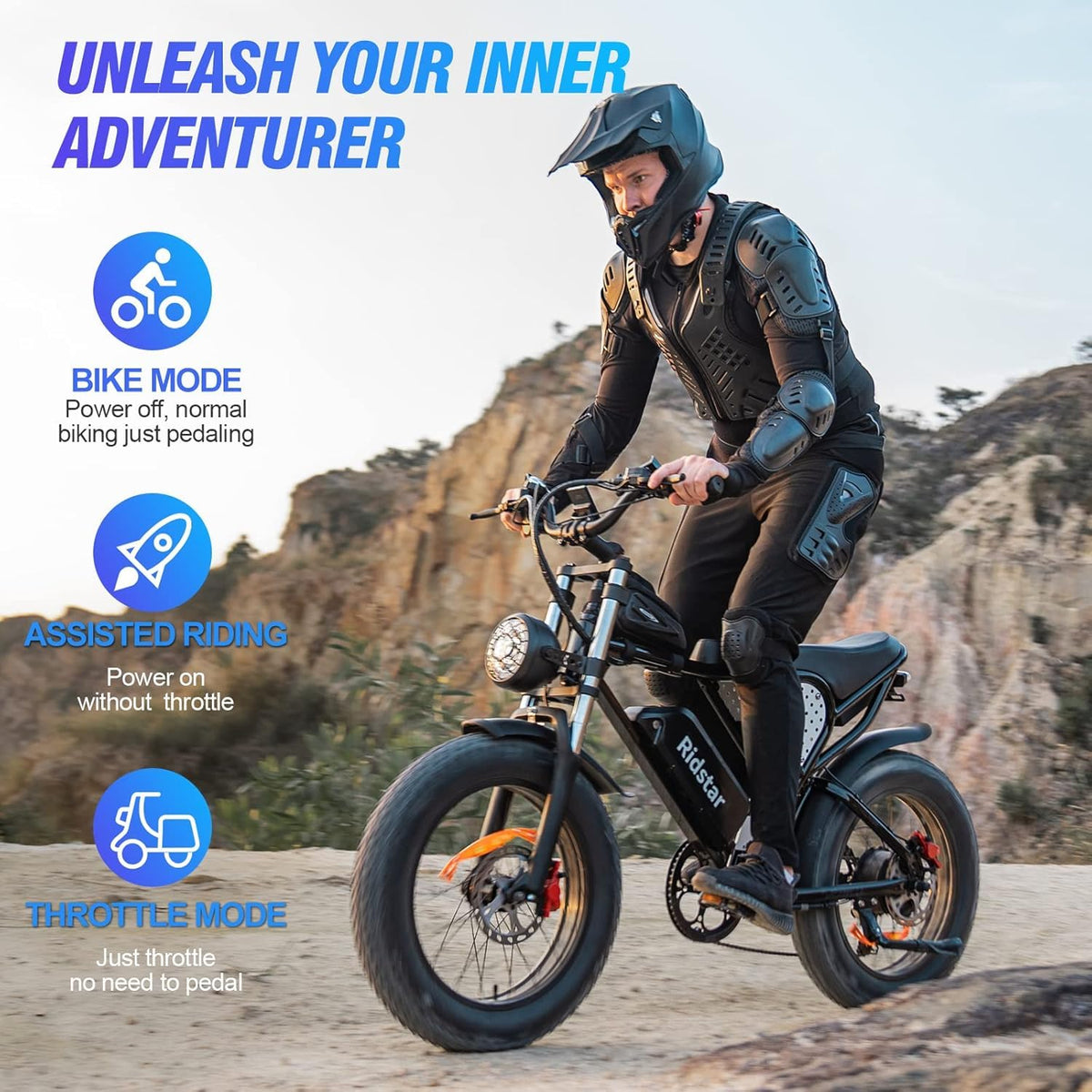 Ridstar Q20 fat tire electric bike image 13