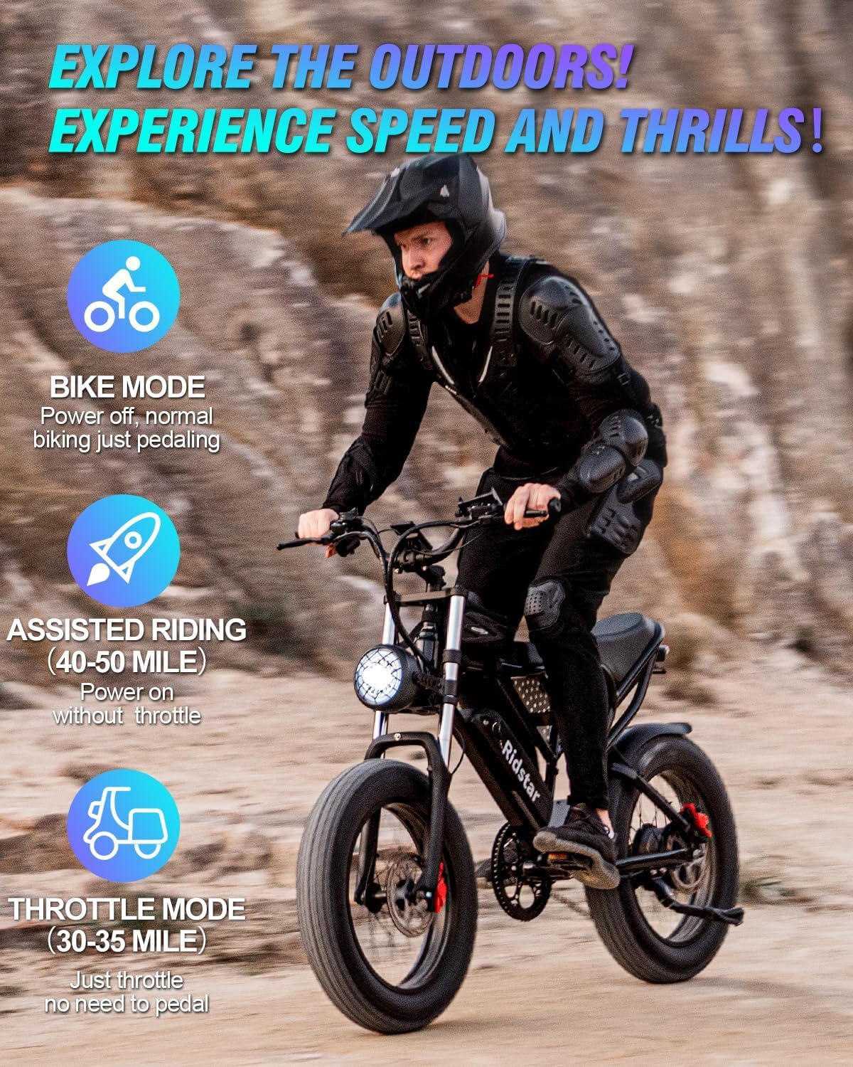 Ridstar Q20 fat tire electric bike image 28