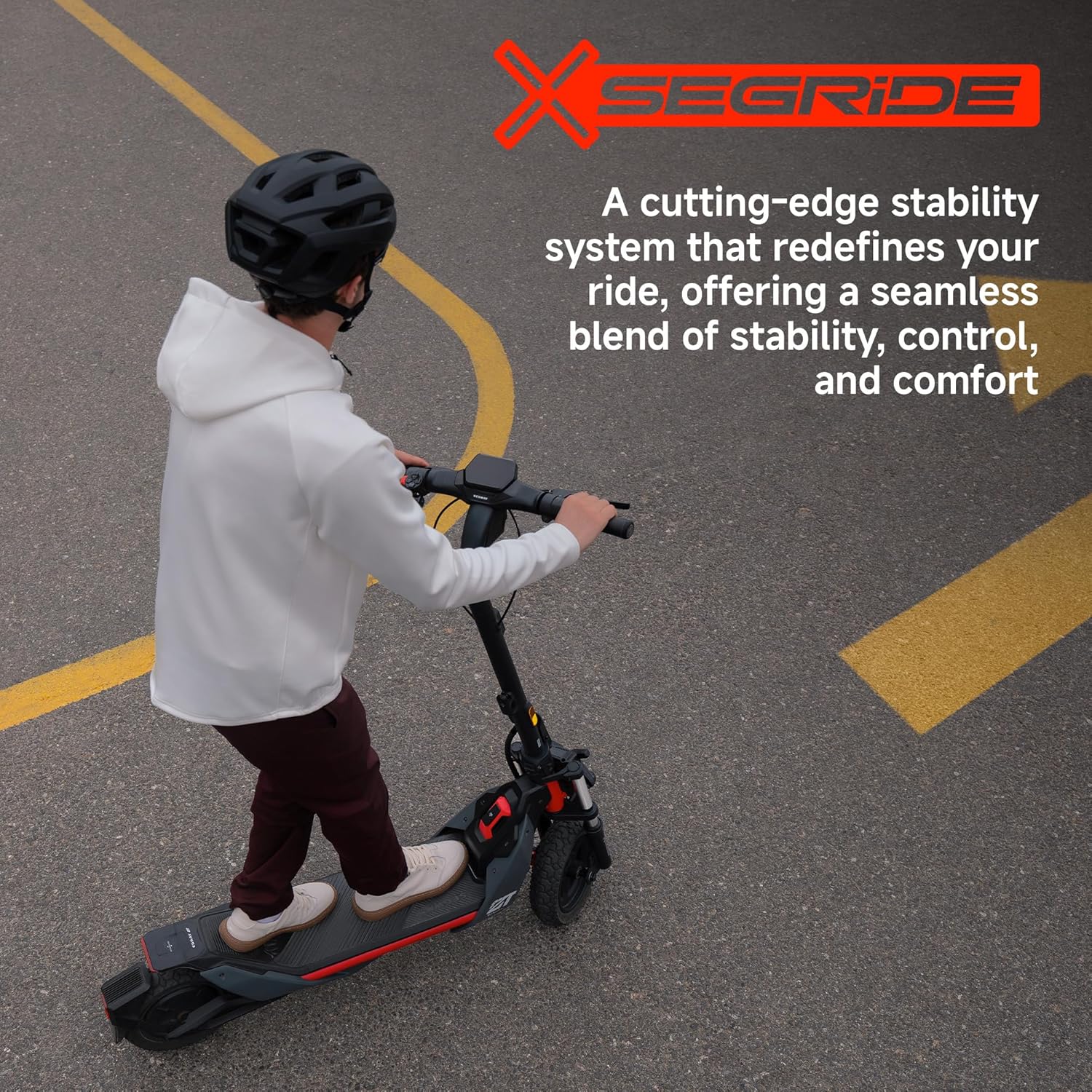 Segway ZT3 Pro deck and stem detail