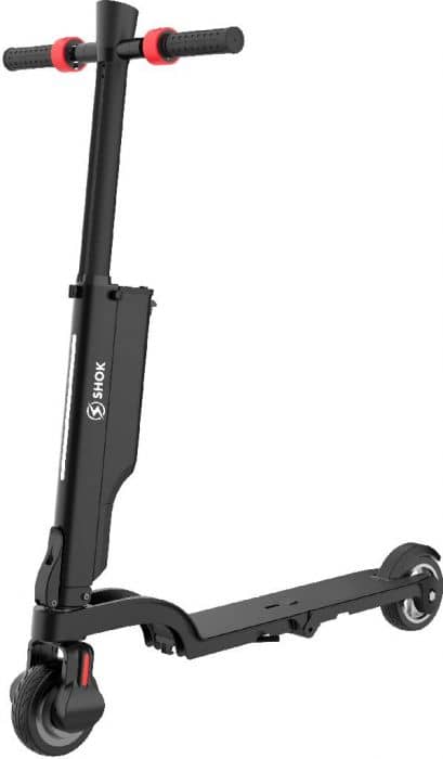 SHOK Electron Nanopack folded scooter front angle