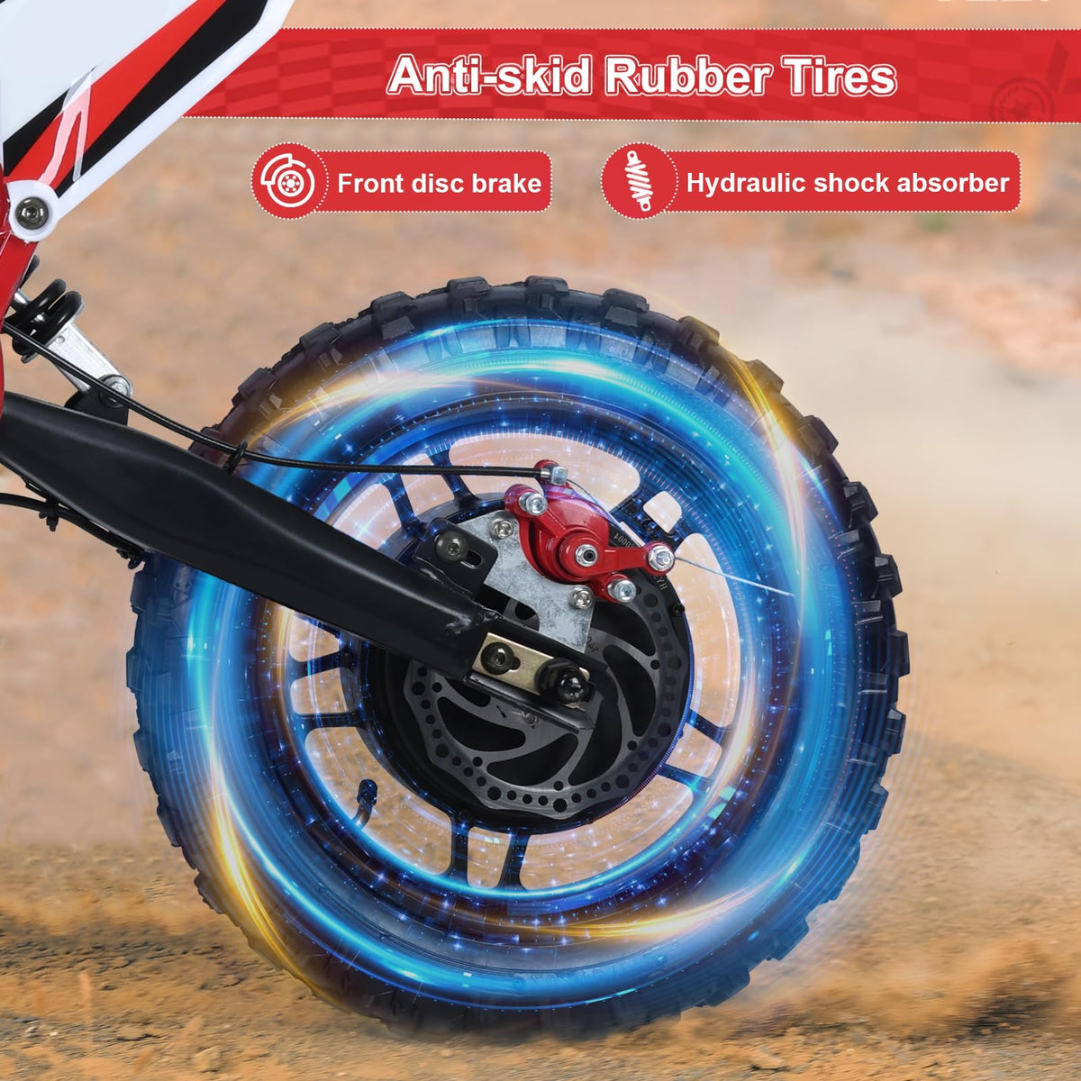 Shulemin kids dirt bike handlebars close-up