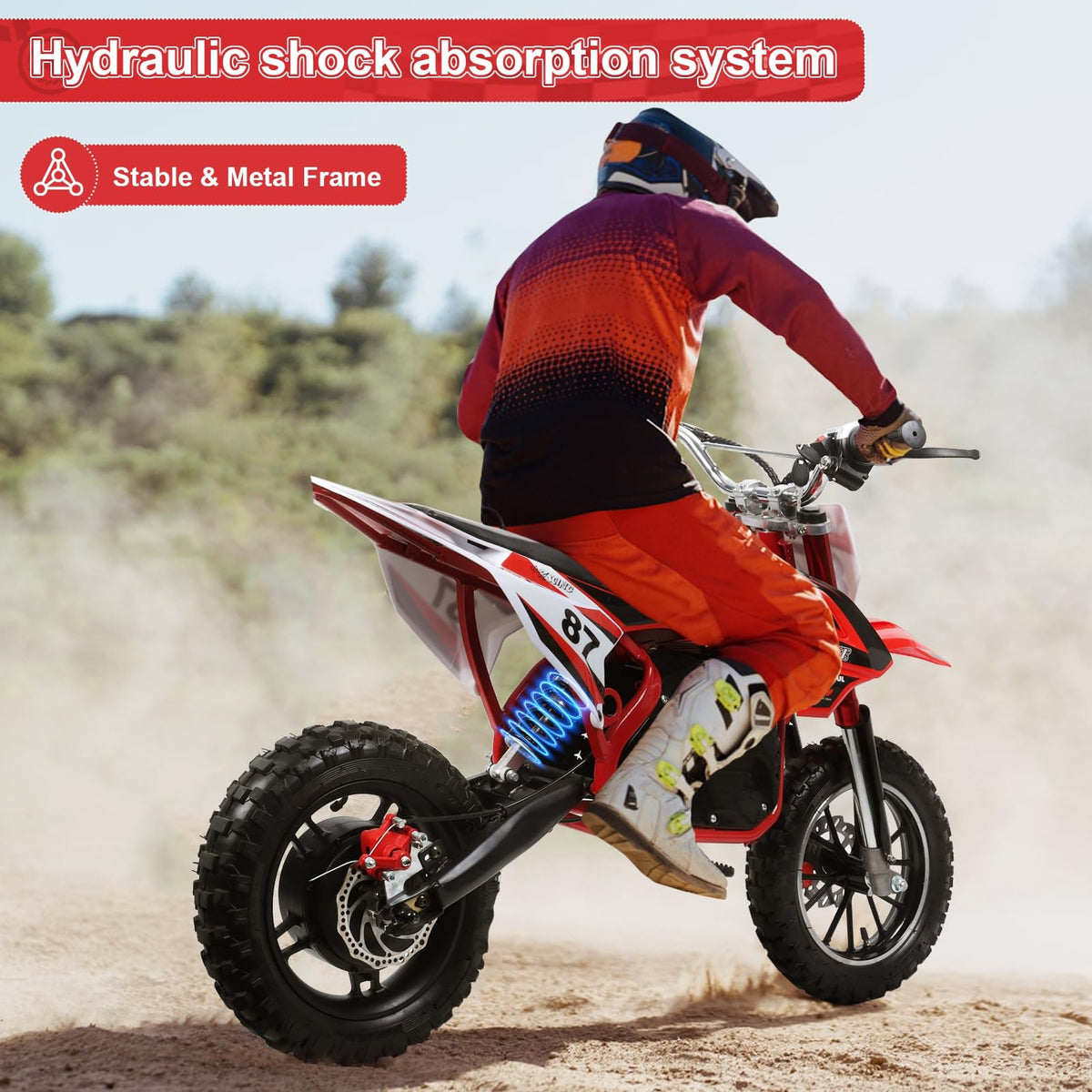 Shulemin kids dirt bike side angle