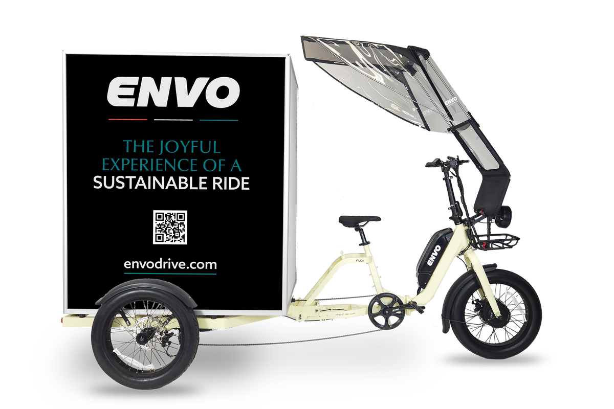 ENVO Cargo Trike side panel and cargo frame detail