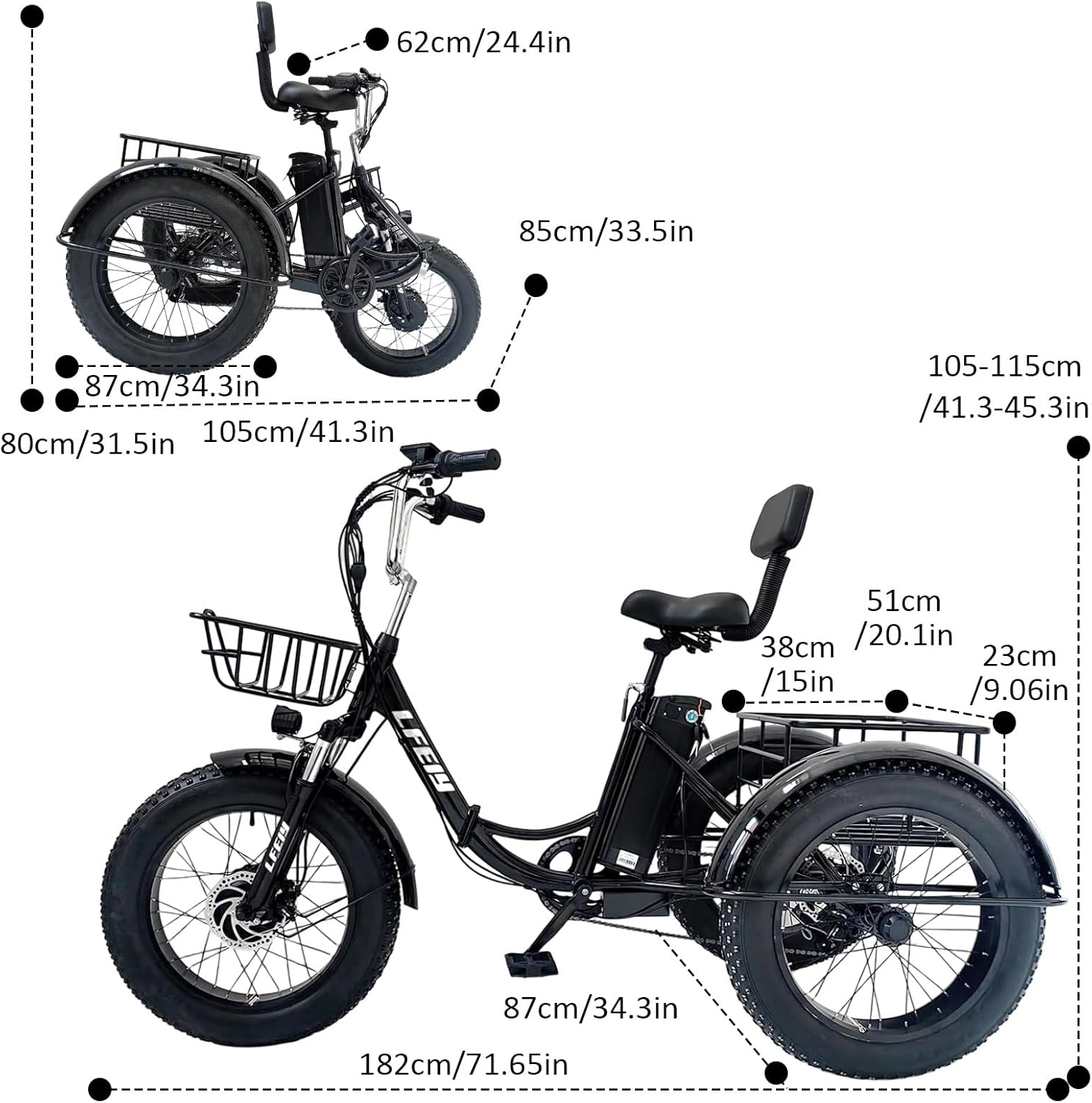 SKEKECIE adult trike cockpit — upright handlebar position reduces strain on wrists and shoulders for riders who find drop bars uncomfortable
