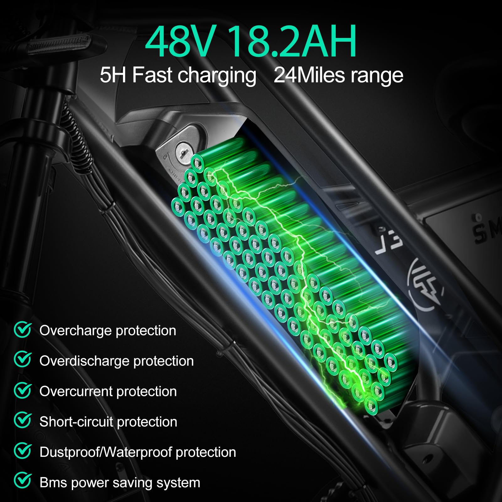 DK400 1200W 15Ah battery — larger pack reduces range anxiety on multi-stop errands where charging stops are inconvenient