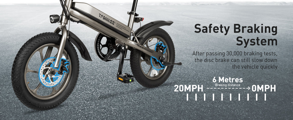 Smilee-S5 16‘’ Folding Electric Bike - Max Speed 32 KPH, Range 30-80 KM