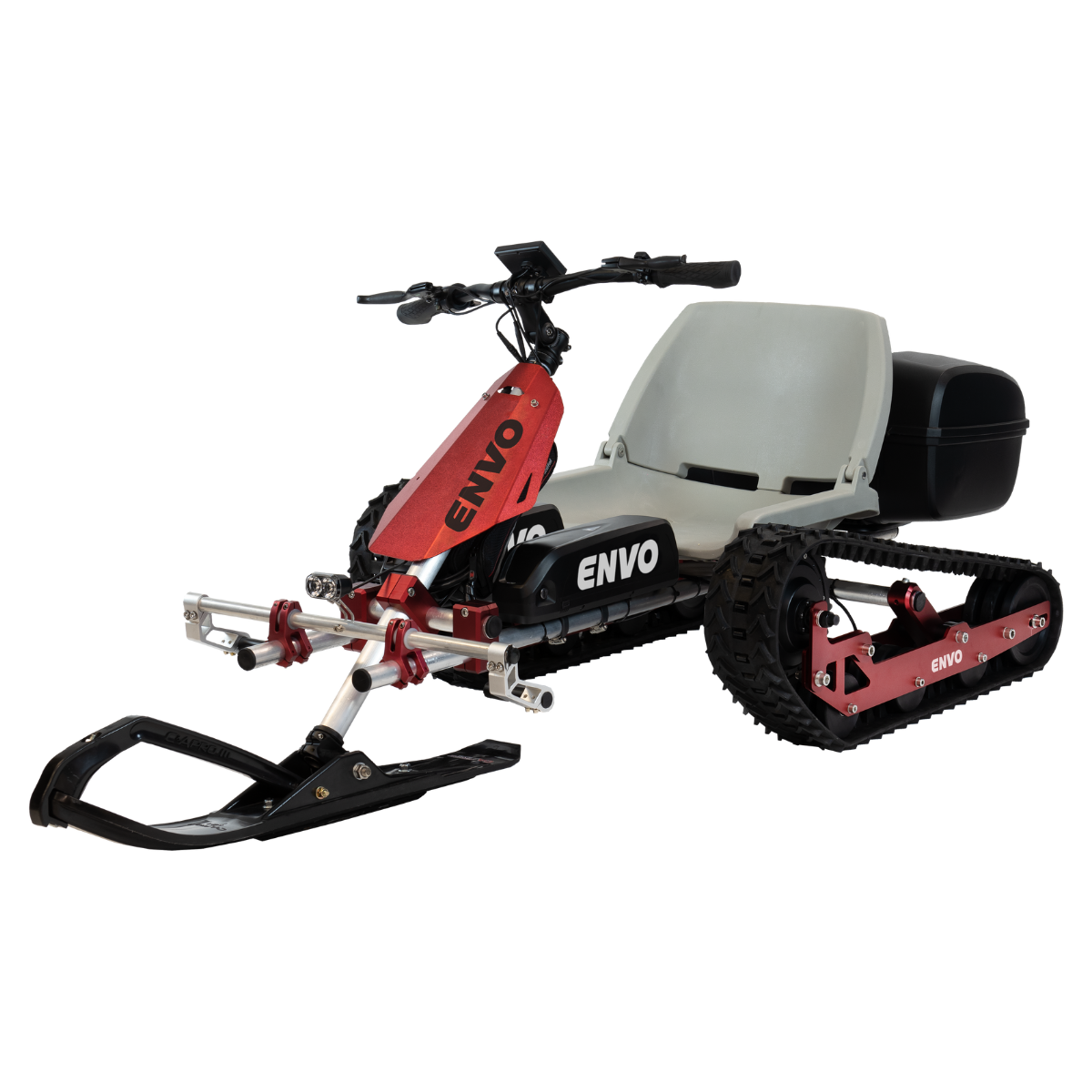 ENVO Electric SnowKart with two tracks and front ski