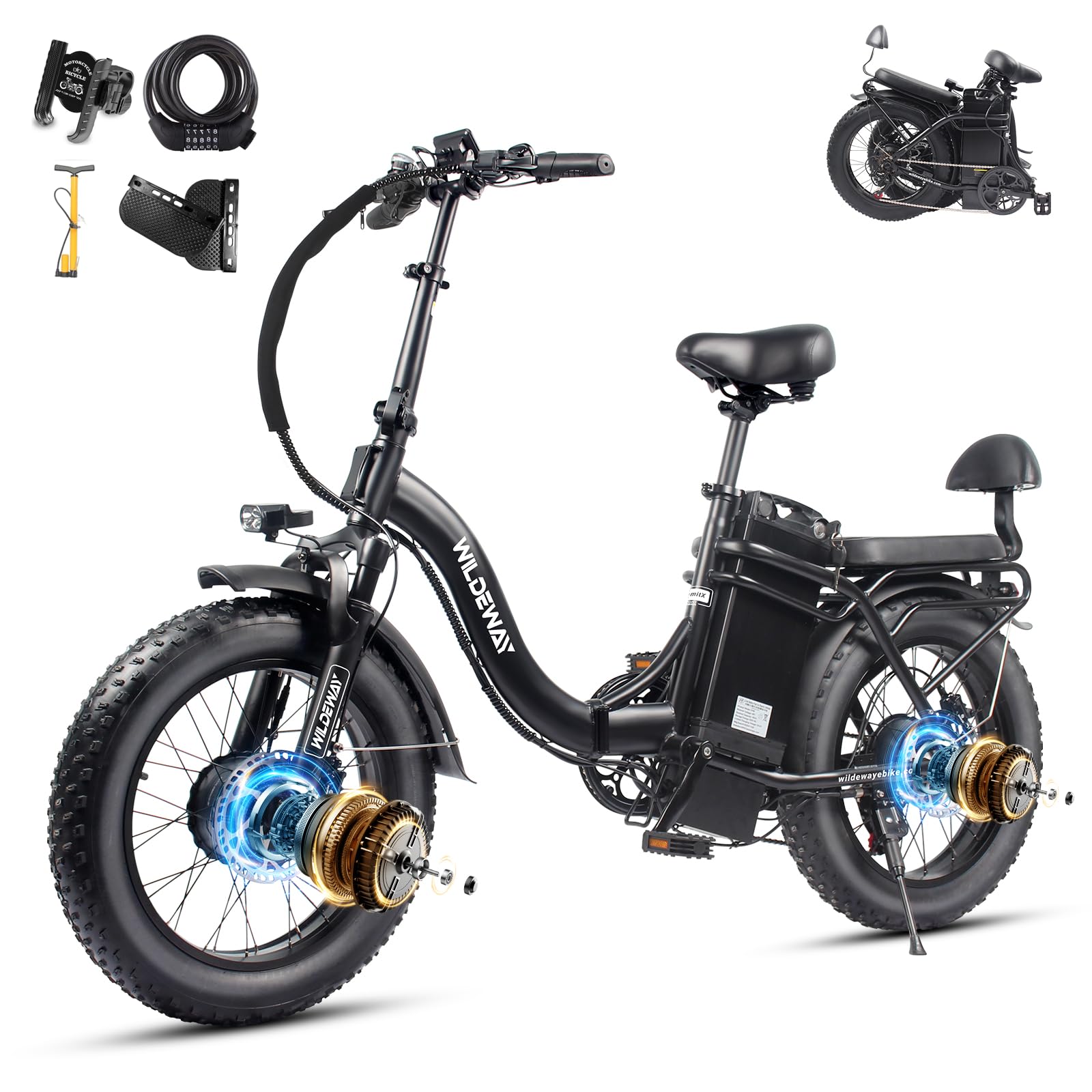 SummitX 1000W Folding E-Bike - Long Range 250km image 1