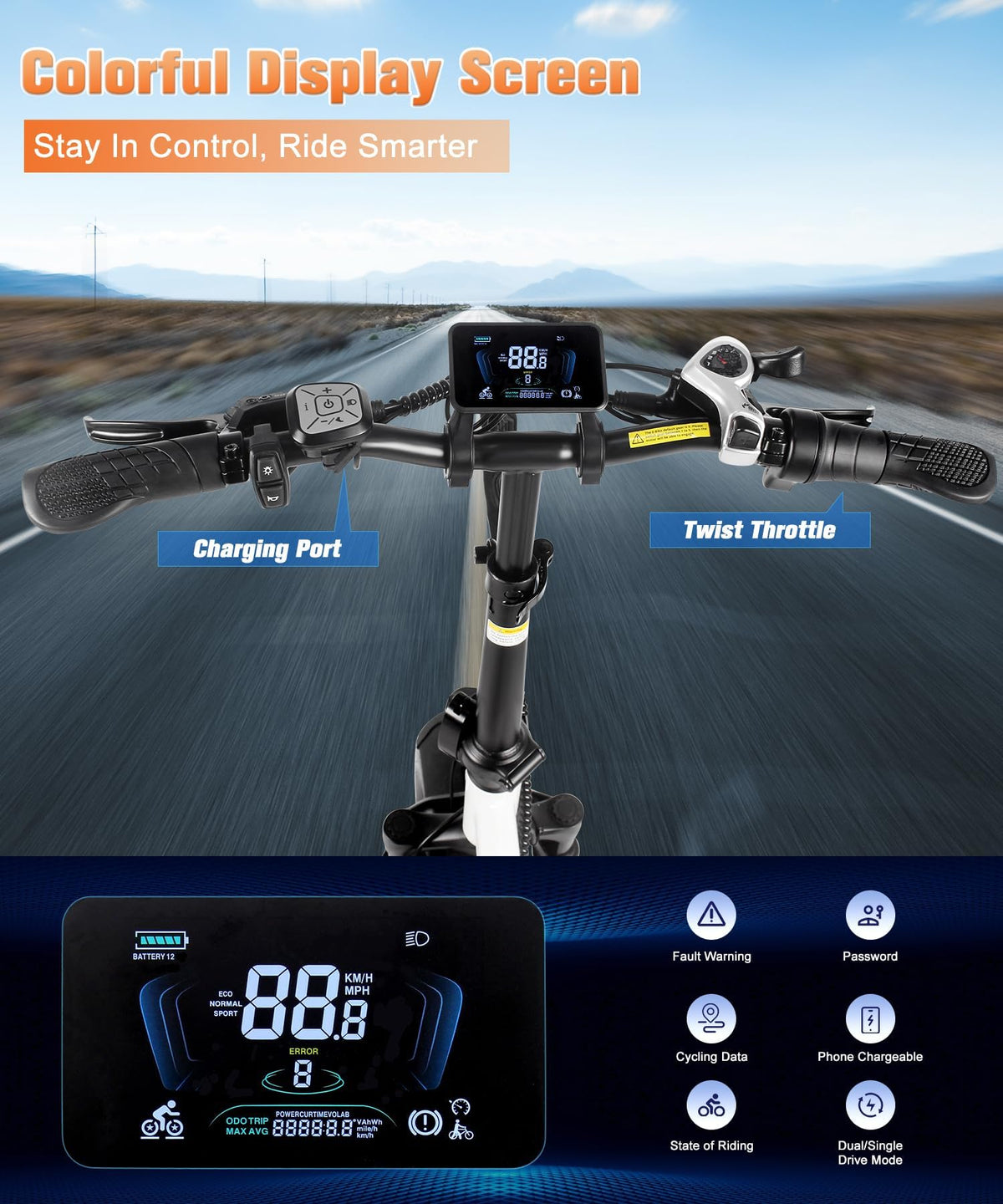 SummitX 1000W Folding E-Bike - Long Range 250km image 18