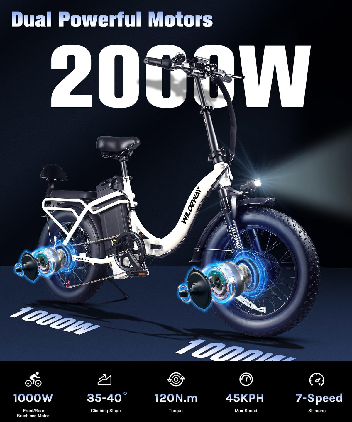 SummitX 1000W Folding E-Bike - Long Range 250km image 32