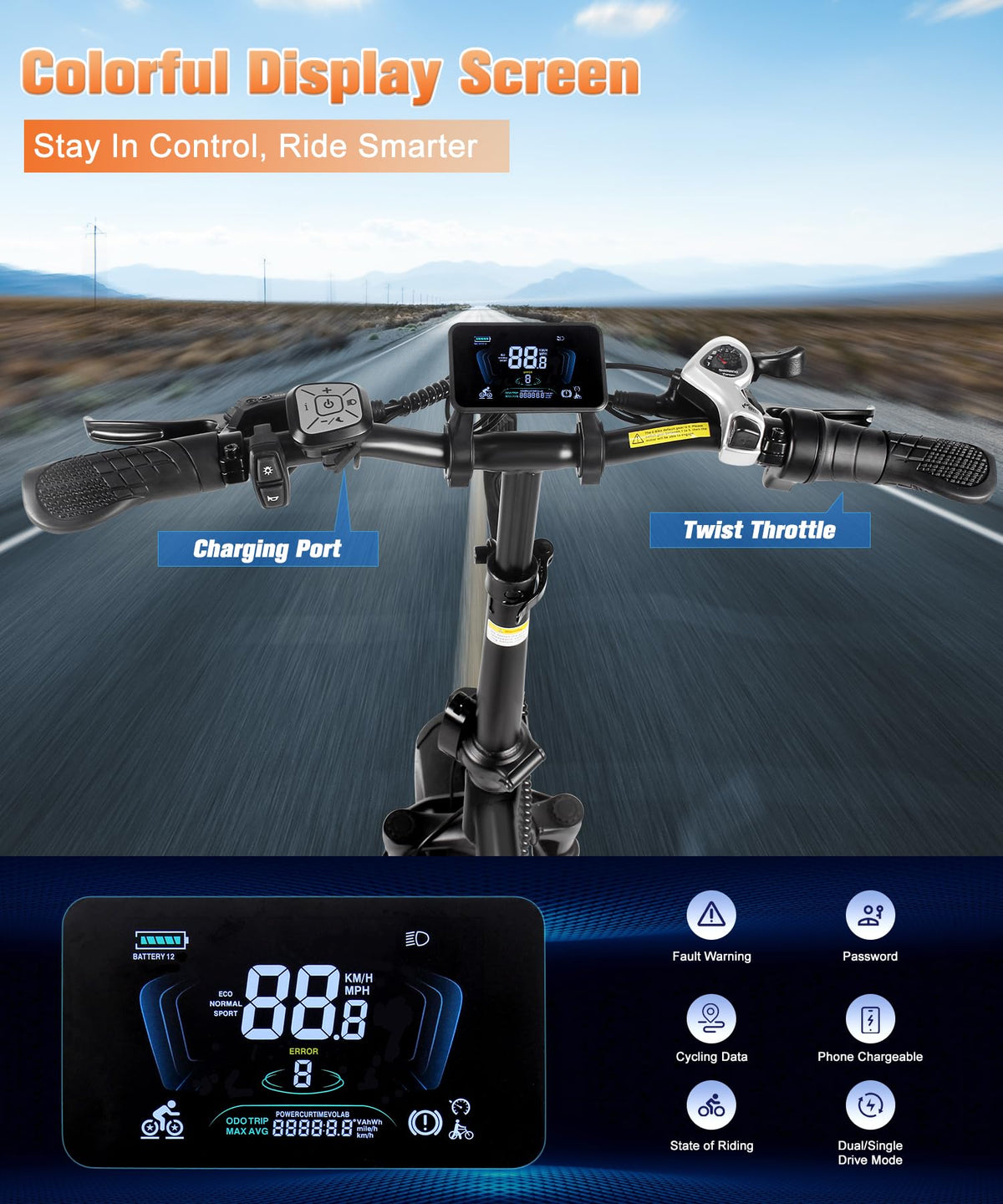 SummitX 1000W Folding E-Bike - Long Range 250km image 34
