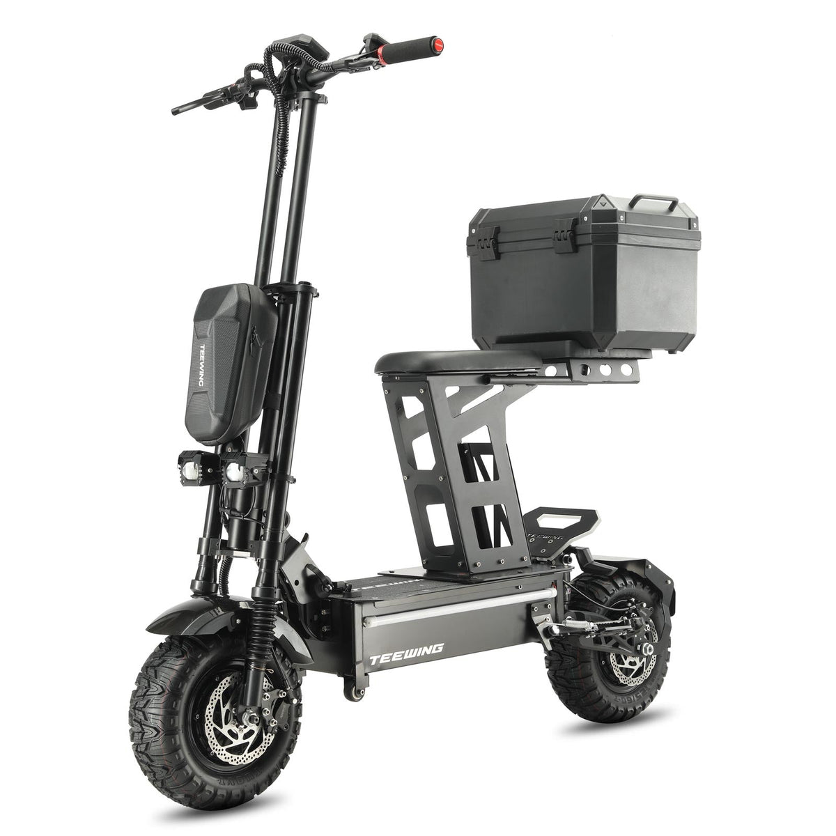 TEEWING Z4 Pro scooter with seat and tailbox