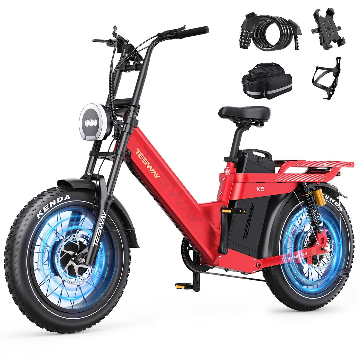 TESWAY X5 Pro Electric Bike Canada – Dual Motor 60Ah Long Range E-Bike image 4