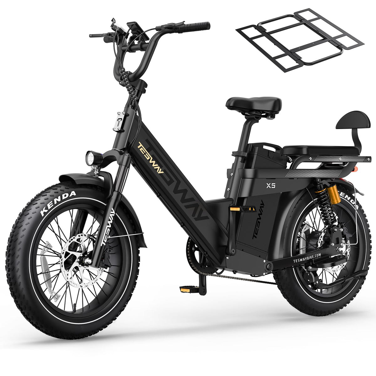TESWAY X5 Pro Electric Bike Canada – Dual Motor 60Ah Long Range E-Bike image 6