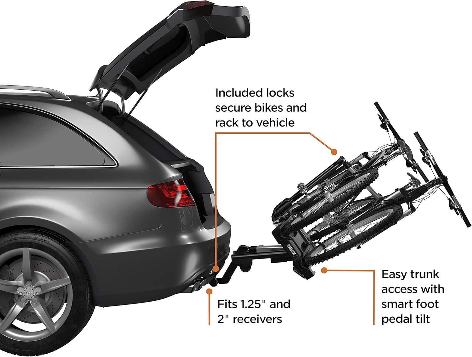 Thule EasyFold XT 2 wheel tray detail