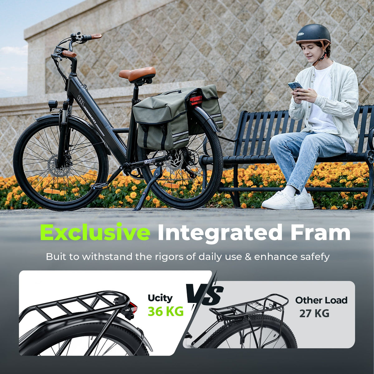 iSinwheel Ucitys rear rack e-bike Canada detail