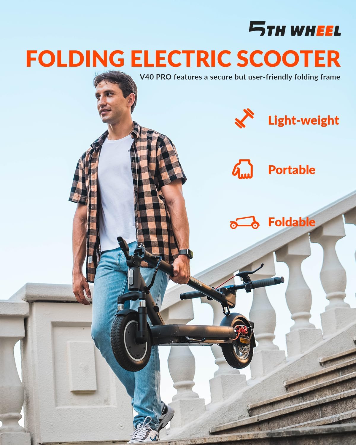 5TH WHEEL V40 Pro electric scooter ride view Canada