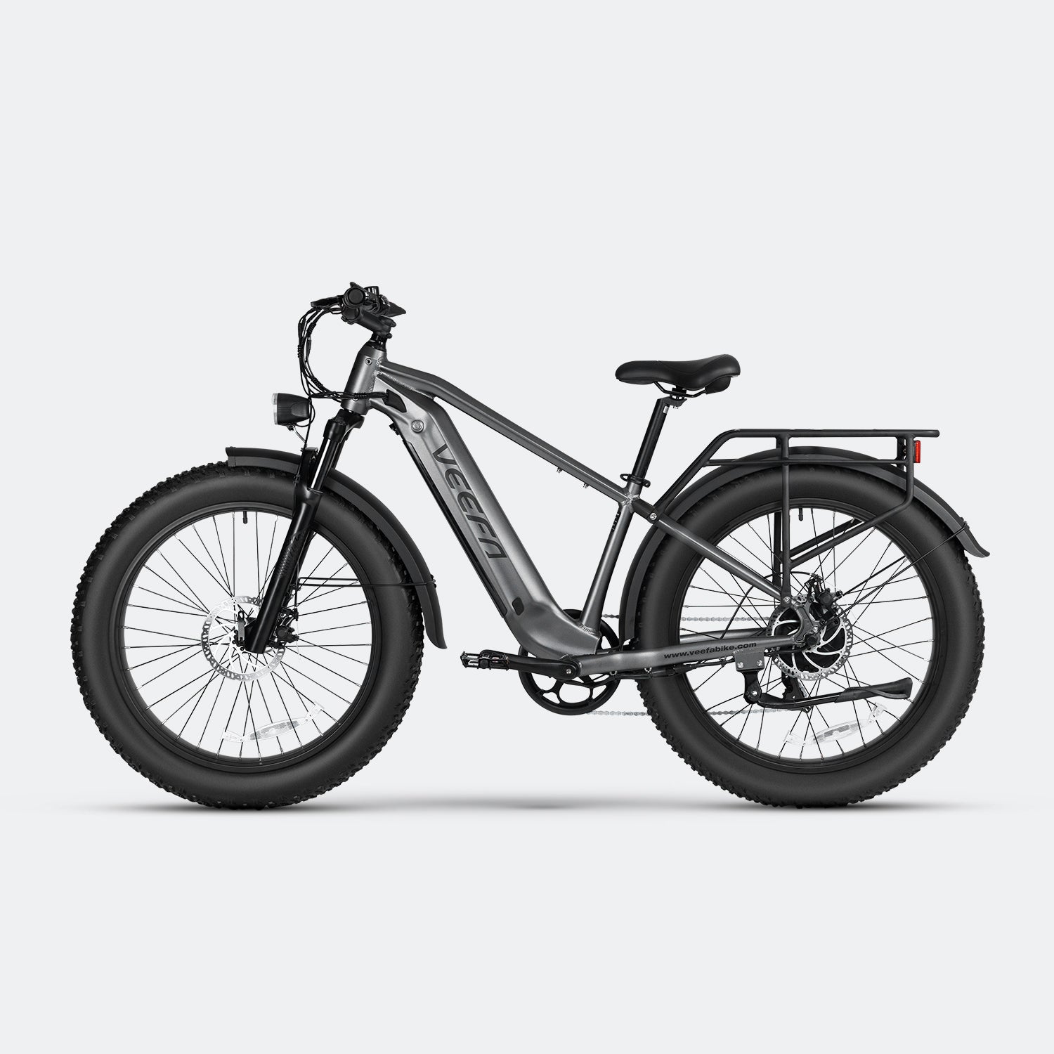 VEEFA E1 Dark Gray fat tire electric bike Canada side view