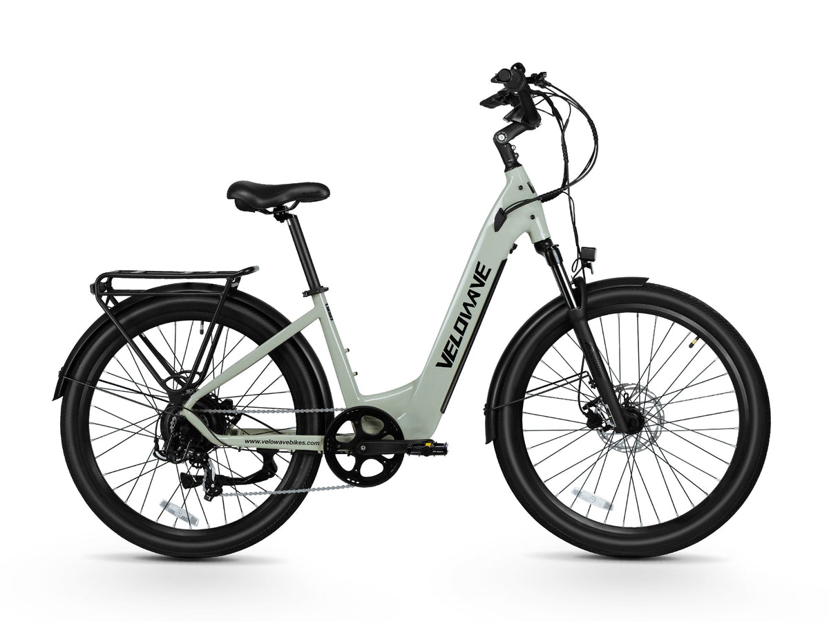 Velowave Breeze T step-through electric bike Canada drivetrain detail