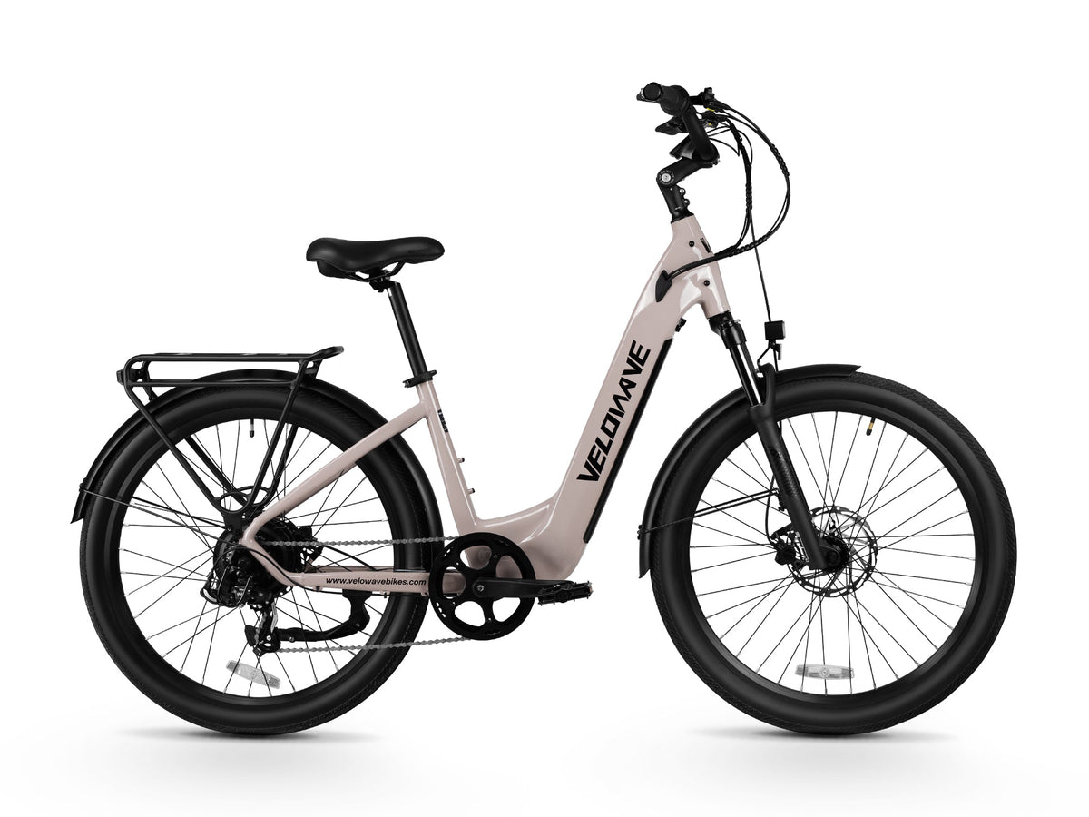 Velowave Breeze T step-through electric bike Canada front city view
