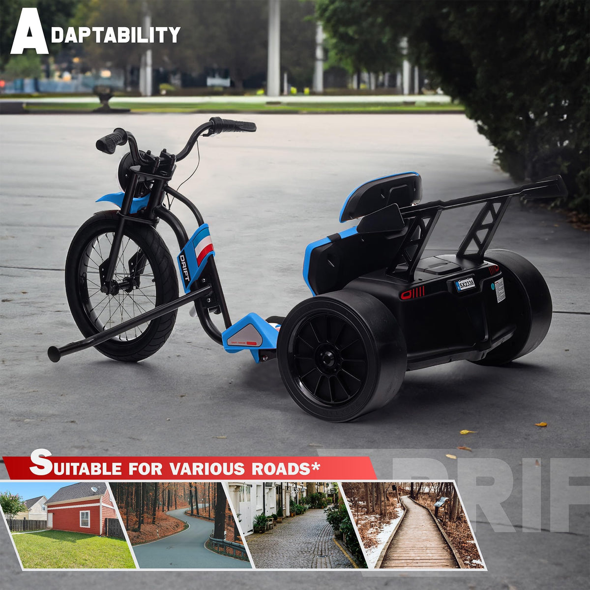 Voltz Toys drift trike handlebar view