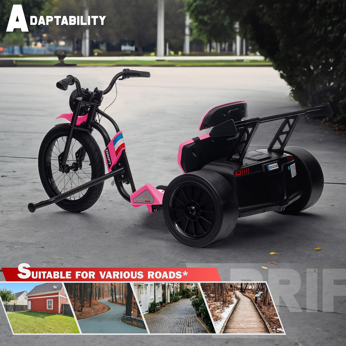 Voltz Toys drift trike ride angle
