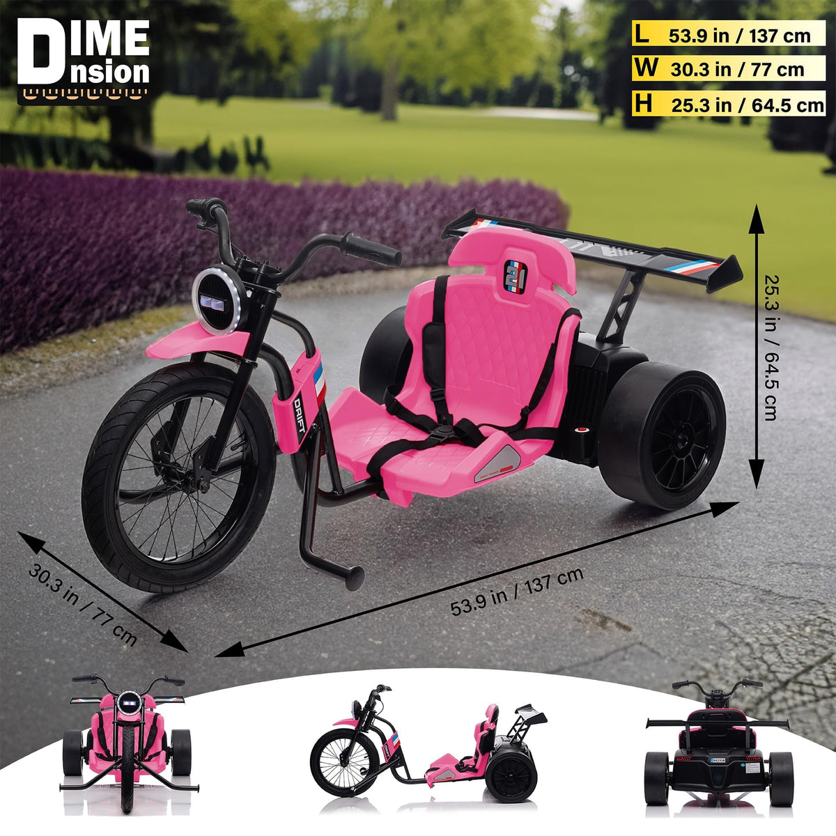 Voltz Toys drift trike ride view