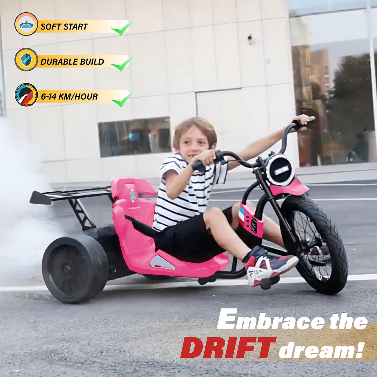 Voltz Toys drift trike wheel detail