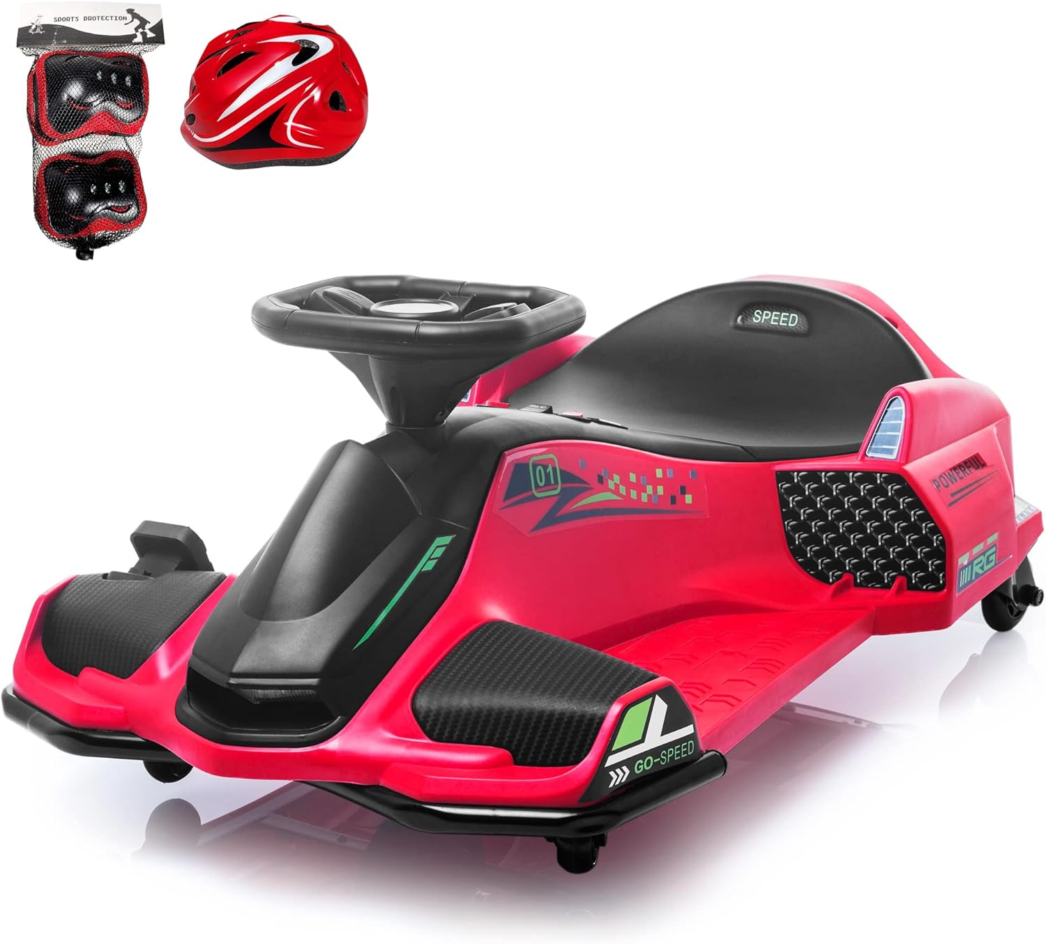 Voltz Toys ThunderDrift 24V brushless go-kart Canada front view red