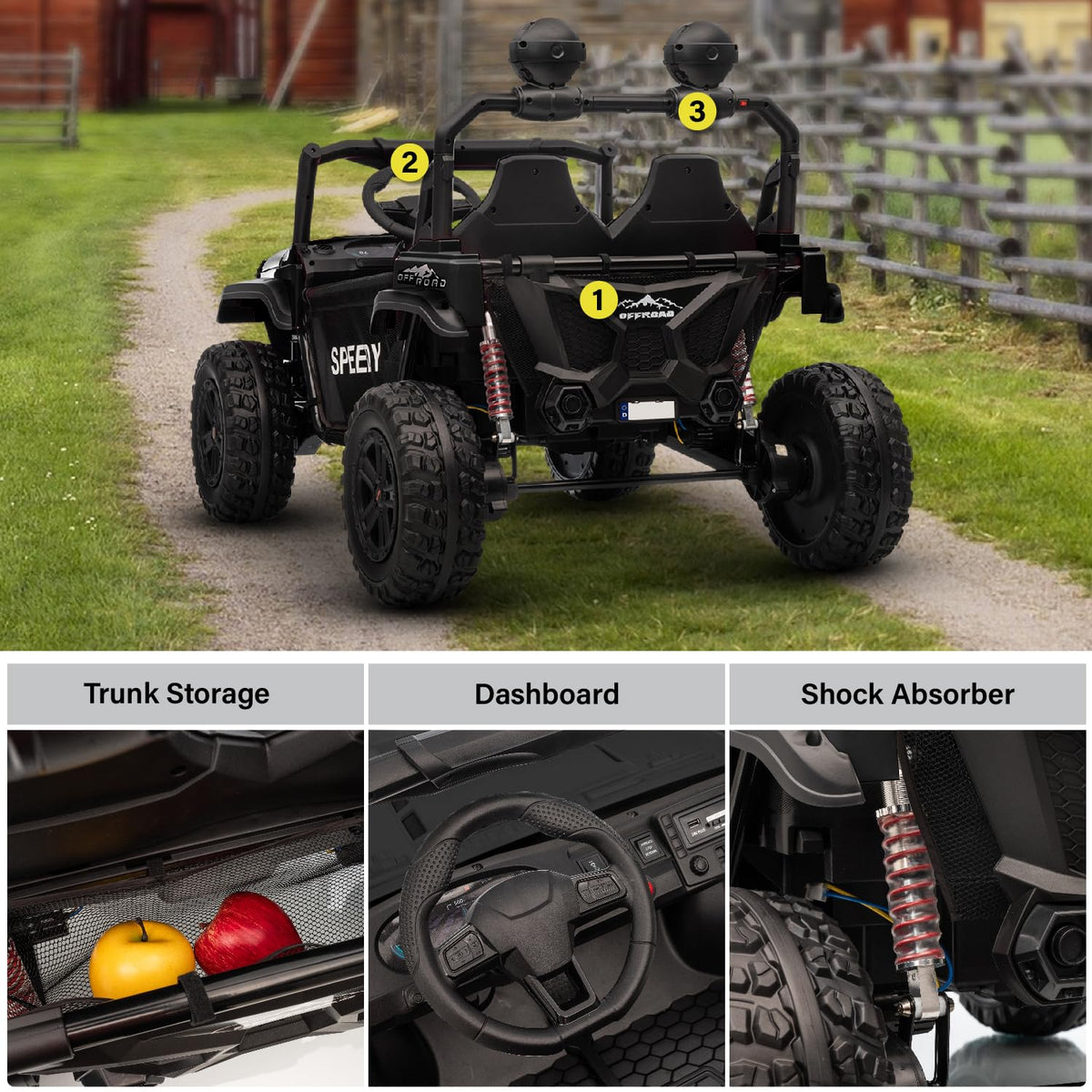 Voltz 24V kids UTV family shot