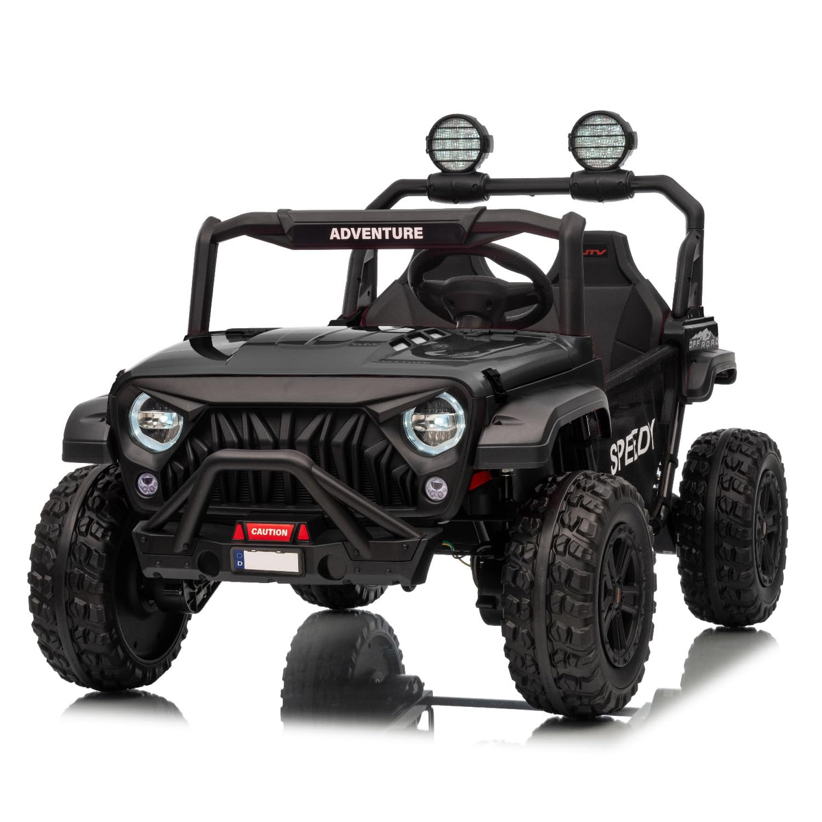 Voltz 24V kids UTV steering wheel detail